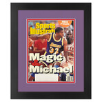 Magic Johnson + Michael Jordan // Matted + Framed Sports Illustrated Magazine // June 10, 1991