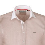 Keith Long Sleeve Button Up // Brown (S)