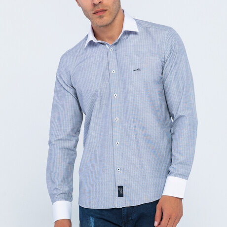 Jonas Long Sleeve Button Up // Navy (S)