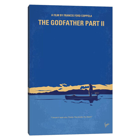 The Godfather: Part II Minimal Movie Poster by Chungkong (18"H x 12"W x 1.5"D)