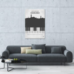 Casablanca Minimal Movie Poster by Chungkong (18"H x 12"W x 1.5"D)