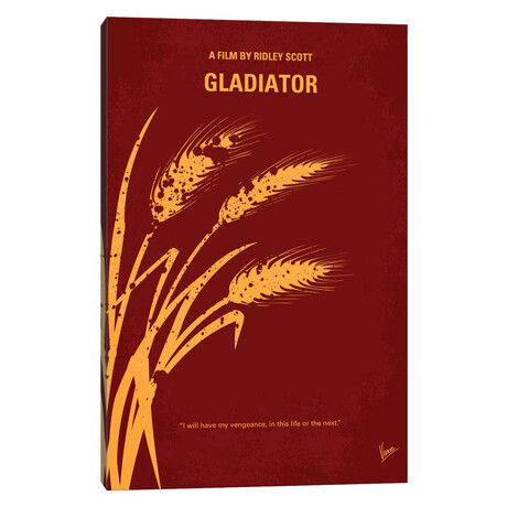 Gladiator Minimal Movie Poster by Chungkong (18"H x 12"W x 1.5"D)