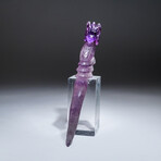 Genuine Polished Amethyst Dragon Carving