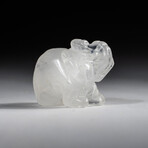 Genuine Polished Clear Quartz Elephant Carving