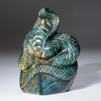 Genuine Polished Hand Carved Labradorite Snake