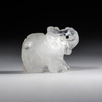Genuine Polished Clear Quartz Elephant Carving