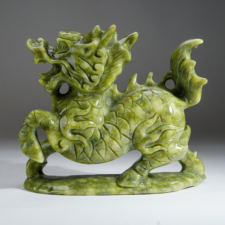 Genuine Polished Hand Carved Jade Dragon