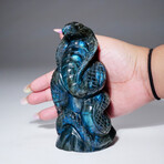 Genuine Polished Hand Carved Labradorite Snake V.1