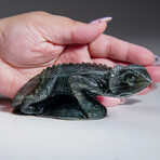 Genuine Polished Labradorite Lizard Carving