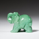 Genuine Polished Green Aventurine Elephant Carving