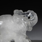 Genuine Polished Clear Quartz Elephant Carving