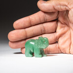 Genuine Polished Green Aventurine Elephant Carving