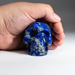 Genuine Polished Hand Carved Lapis Lazuli Skull V.2