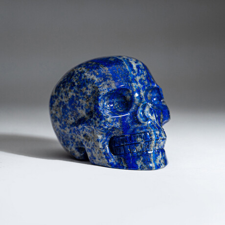 Genuine Polished Hand Carved Lapis Lazuli Skull V.1