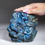 Genuine Polished Hand Carved Labradorite Dragon V.5