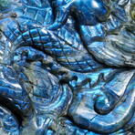 Genuine Polished Hand Carved Labradorite Dragon V.5