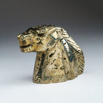 Genuine Polished Hand Carved Pyrite Horse