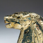Genuine Polished Hand Carved Pyrite Horse