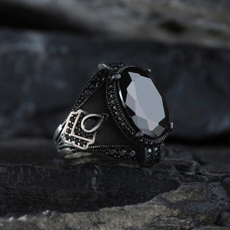 Onyx Stone Black Design Ring (9)