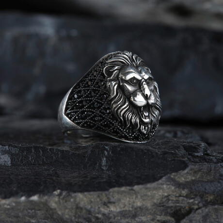 Lion Design Men's Silver Ring (9)