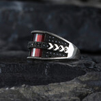 Silver Multicolor Design Ring (9)