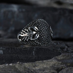 Scorpion Detailed Silver Men's Ring (9)