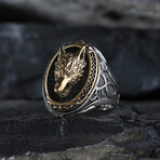 Wolf Symbol Silver Men's Ring (9)