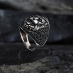 Lion Design Men's Silver Ring (9)