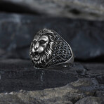 Lion Design Men's Silver Ring (9)