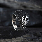 Scorpion Detailed Silver Men's Ring (9)