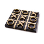 Luxury Handcrafted Tic-Tac-Toe Board // Black + Gold