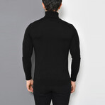 Basic Turtleneck Knitwear Sweater // Black (M)