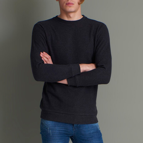 Basic Crewneck Sweater // Anthracite Melange (XS)