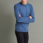 Basic Crewneck Knitwear Sweater // Indigo (XL)