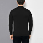 Basic Half-Turtleneck Knitwear Sweater // Black (XS)