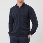 Polo Neck + Pocket Ringel Thessaloniki Sweatshirt // Indigo (XL)
