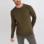Basic Crewneck Knitwear Sweater // Khaki (M)