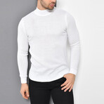 Basic Half-Turtleneck Knitwear Sweater // White (XS)