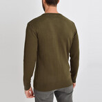 Basic Crewneck Knitwear Sweater // Khaki (M)