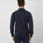 Polo Neck + Pocket Ringel Thessaloniki Sweatshirt // Indigo (XL)