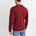 Basic Crewneck Knitwear Sweater // Burgundy (XL)