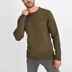 Basic Crewneck Knitwear Sweater // Khaki (M)