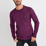 Basic Crewneck Knitwear Sweater // Plum (S)