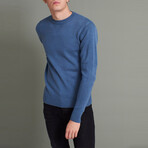 Basic Crewneck Knitwear Sweater // Indigo (XL)