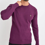 Basic Crewneck Knitwear Sweater // Plum (S)