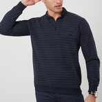 Polo Neck + Pocket Ringel Thessaloniki Sweatshirt // Indigo (XL)