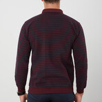 Polo Neck + Pocket Ringel Thessaloniki Sweatshirt // Burgundy (M)