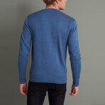 Basic Crewneck Knitwear Sweater // Indigo (XL)