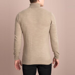 Basic Turtleneck Knitwear Sweater // Mink Melange (XS)