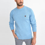 Basic Crewneck Knitwear Sweater // Blue (XS)